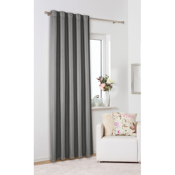 Zasłona z taśmą FAMOUS CHIC 135x270 szary